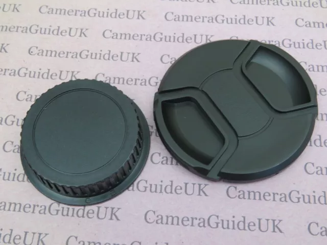 77mm Centre Pinch Front Lens Cap and Rear Lens Cap for Canon EF EF-S 77mm lenses