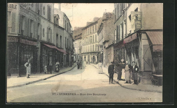 CPA Suresnes, Rue des Bourrets, street view