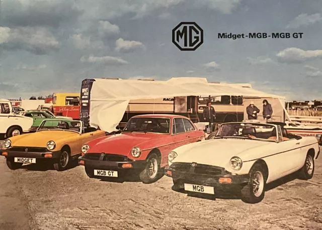 MG CAR RANGE Sales Brochure Nov1978 #3264/E.  MGB - Midget - MGB GT