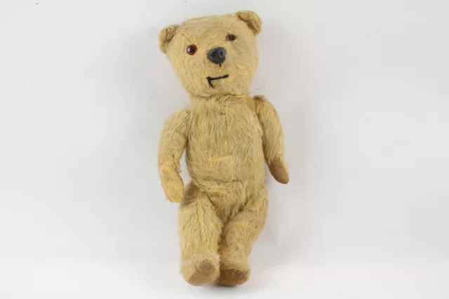 Chiltern Teddy Bear Vintage Straw Filled 5 Way Jointed Mohair w/ Squeaker