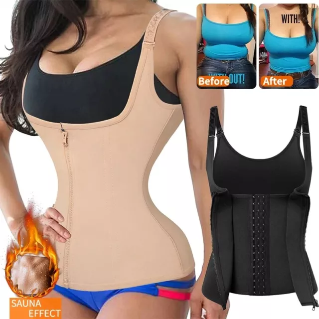 WOMEN WAIST TRAINER Plus Size Sweat Sauna Shaper Gym Tummy Abdomen Girdle  Corset $20.79 - PicClick