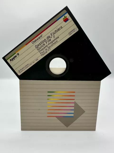 Apple II Diskware - Gestion de Fichiers Quick File - Disquette Programme
