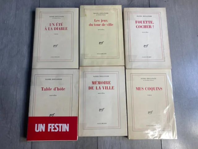 Boulanger Daniel: Lot de six romans - Gallimard NRF