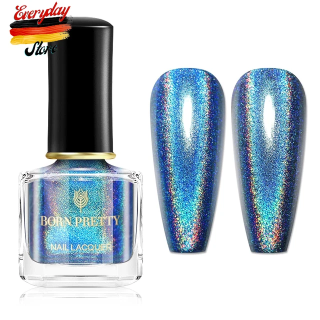 Born Pretty Glitzer Nagellack, Nagellack Regenbogen Shining Glitter Super Shine