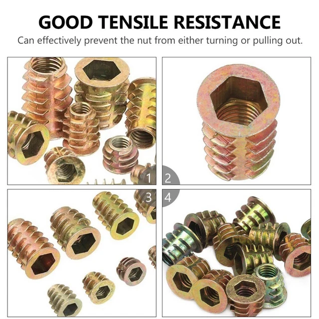 460 Pcs Internal External Tooth Nut Zinc Alloy Threaded Insert Nuts 2