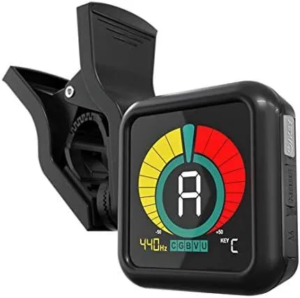 KLIQ UberTuner - Clip-On Tuner for All Instruments - with Guitar, Bass, Violin,