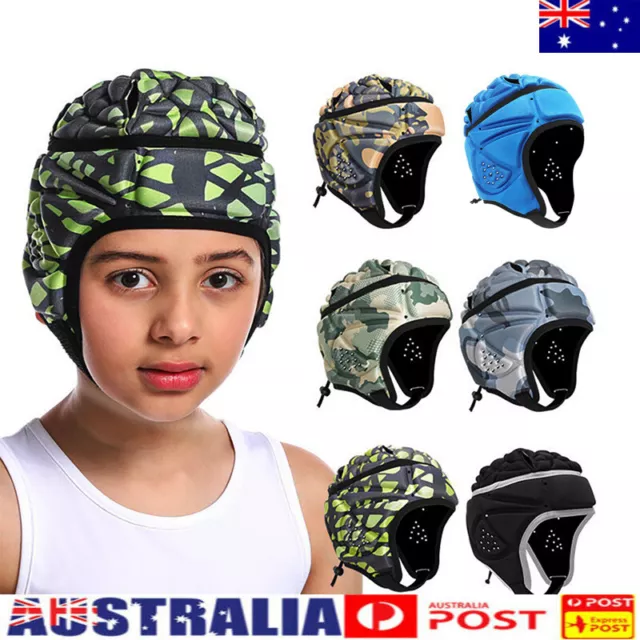 Adjustable Rugby Helmet Football Headgear Child Head Protector Scrum Hockey AU