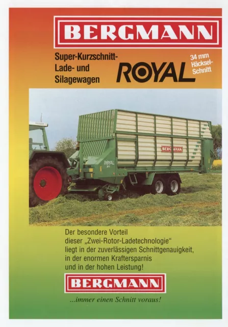 Bergmann Royal Ladewagen Prospekt 2001 D brochure catalog Landmaschine Katalog