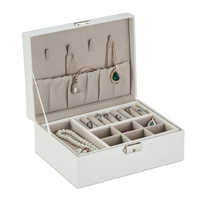2 Pochettes Bijoux Mini Voyage - Tissu à Couche D'air, Avec Porte-clés, Idéal Pour Boucles D'oreilles, Colliers, Rangement Organisé