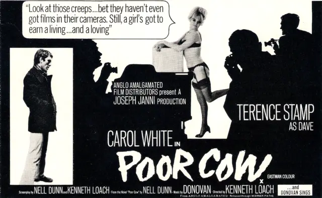 A5 Film Magazine Advert Poor Cow Kenneth Loach Carol White Terence Stamp