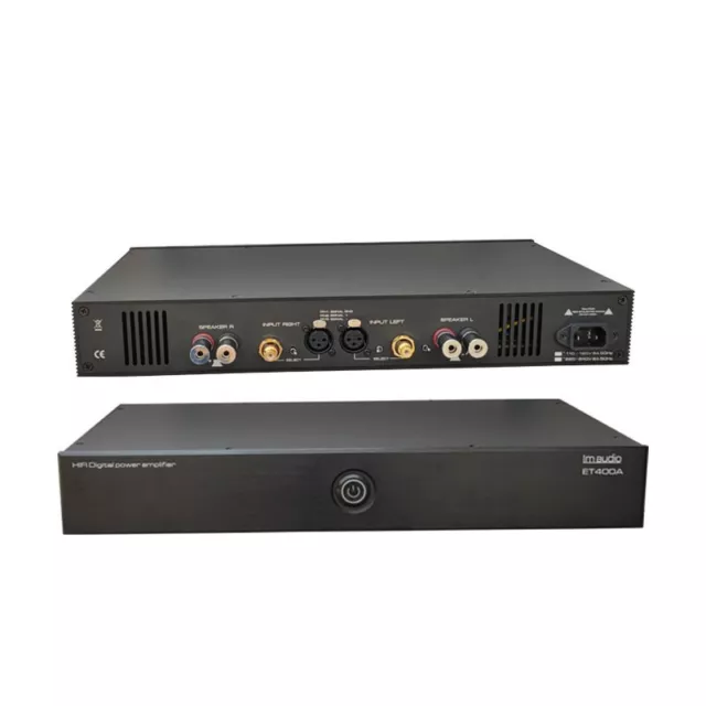 ET400A Class A/D 350Wx2 Hifi Digital Power Amplifier w/ Large Shell Pluggable OP