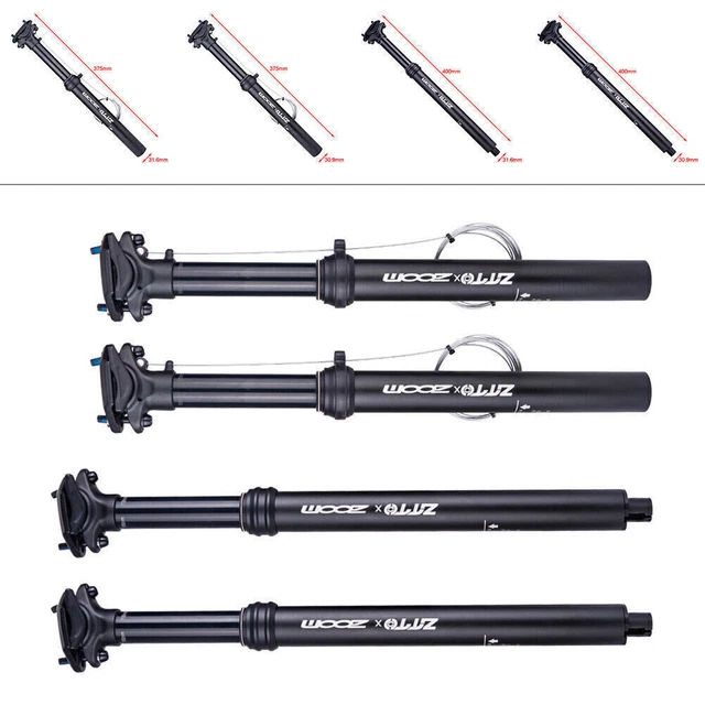 Dropper Adjustable Bike MTB seat post External Cable Remote Lever 100mm Travel