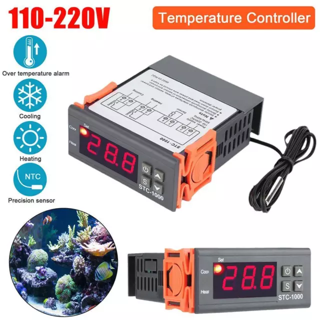 STC-1000 Digital Temperature Controller Thermostat w/ Sensor AC 110V Universal