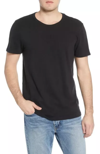 Mills Supply By Splendid Men's Humboldt Sulfur Dyed Ringer T-Shirt Black-Small