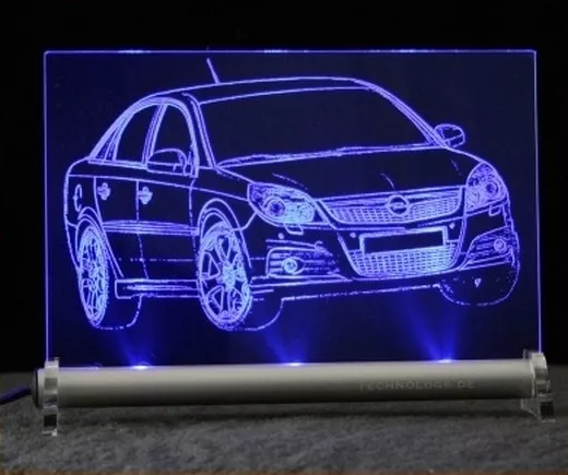 Opel Vectra C GTS - als AutoGravur auf LED-Leuchtschild