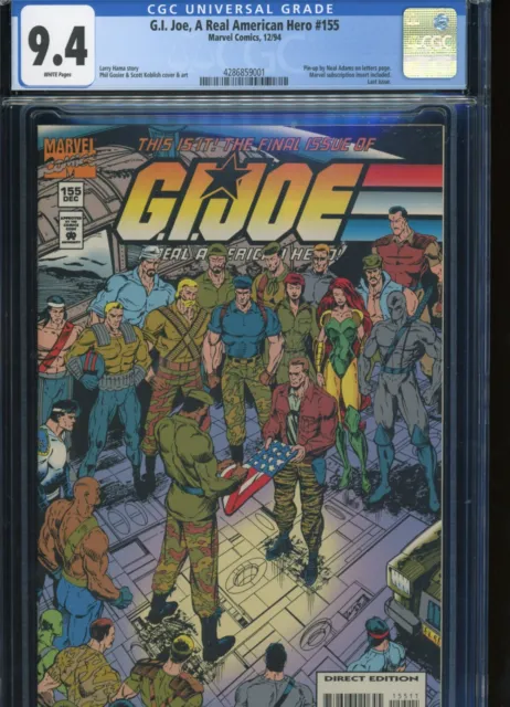 G.I. Joe A Real American Hero #155 CGC 9.4  1994 Marvel Low Print Run Last Issue