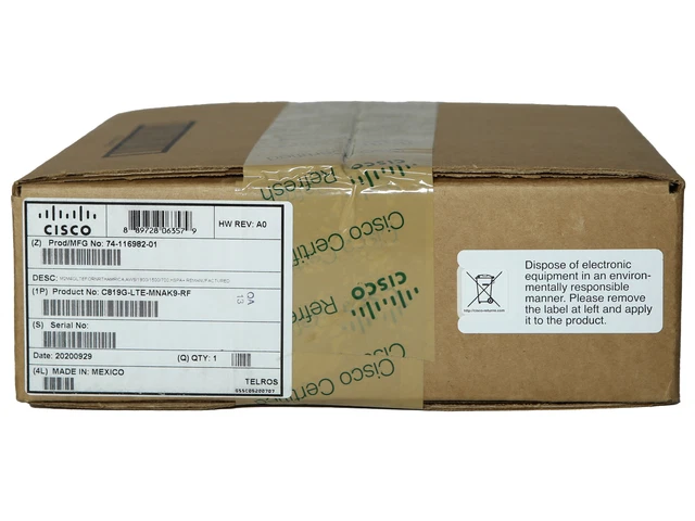 Cisco Router C819G-LTE-MNAK9 M2M 4G LTE HSPA+ 74-116982-01 #1