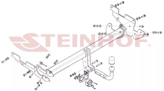 Attelage fixe pour Mazda CX5 (KF) depuis 2017 + faisceau 7-broches + adaptateur 3