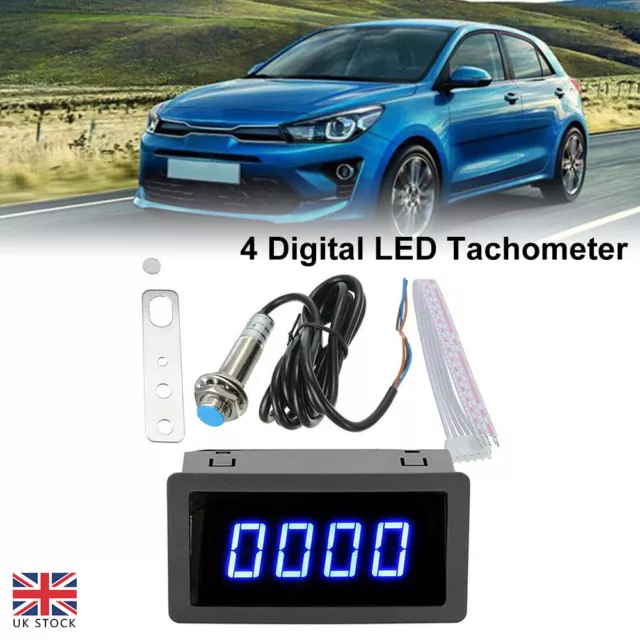 Digital LED Tachometer RPM Speed Meter Car Meter Proximity Switch Sensor Tool UK