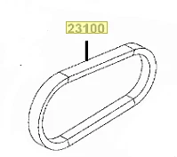 Courroie De Transmission Kymco Maxxer 400/450, Mxu 400/465, 23100-Pwb1-900 Oem