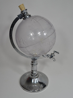 Godinger Silver Art Co. Decantador de globo de plástico con dispensador de licor a base de metal de 13