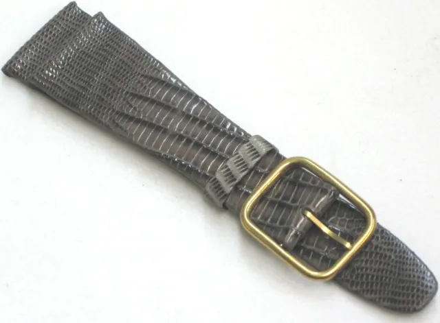 Bracelet/bracelet de montre vintage Bulova Accutron gris conique véritable reptile 22 mm dans son emballage d'origine 3