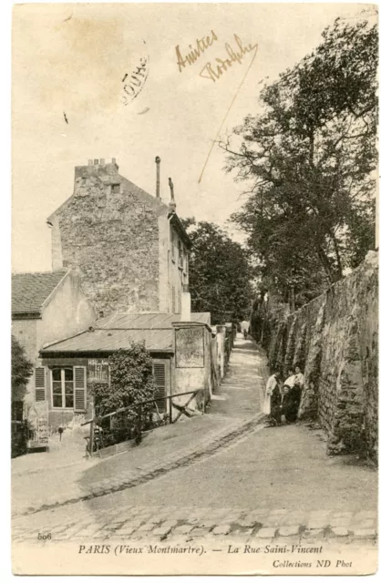 Paris. Vieux Montmartre. La Rue Saint-Vincent