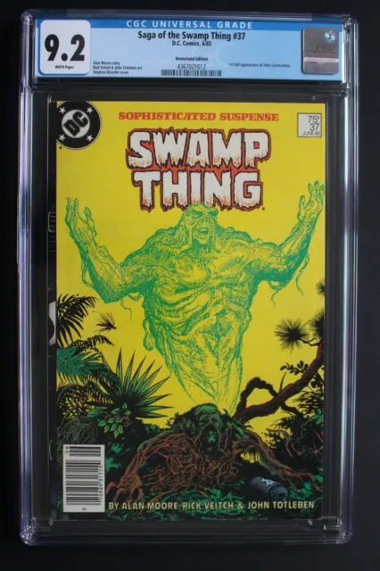 Saga of Swamp Thing #37 1st Full CONSTANTINE HELLBLAZER 1985 Newsstand CGC 9.2