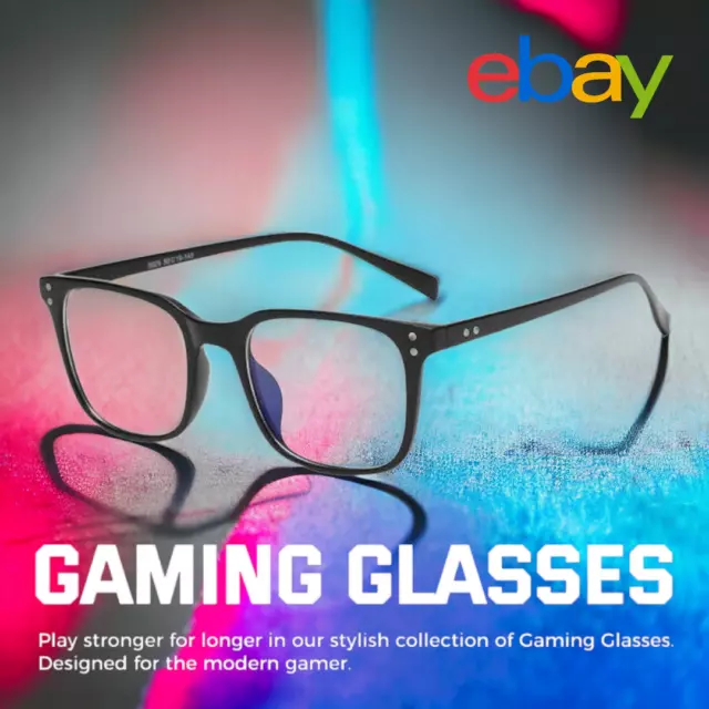 Gaming Glasses New Anti Fatigue Glare Clear Lens PC Gamers Blue Light Block HD