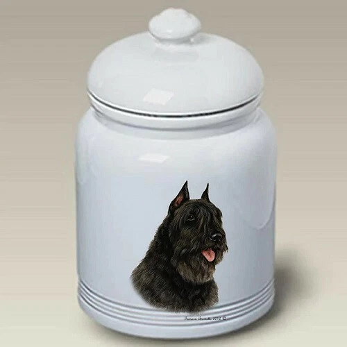 Black Bouvier des Flandres Ceramic Treat Jar TB 34033