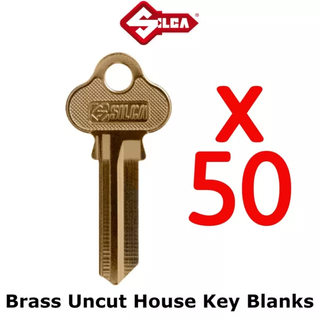 Silca Lockwood House Key Blanks LW4 x50 BULKLOT -Keyblanks- UNCUT - BRASS