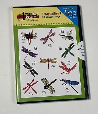 Soluciones de bordado Amazing Designs - Colección Dragonflies I (20 diseños)