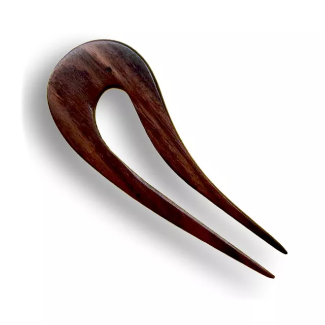 Exclusive Haarnadel Haargabel Holz Perlmutt Wood Hairpin Handarbeit Design HN077