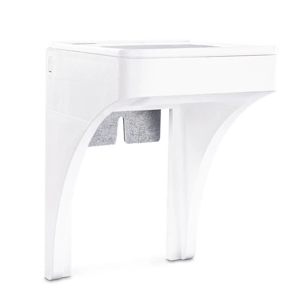 onn. 100030350 White Outlet Shelf with Concealed Cable Management Organizer for