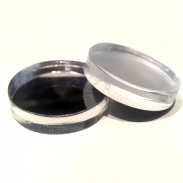 (50) 1" x 1/4" Mirrored Acrylic Circle Disc Craft Plastic Plexiglass Free S&H