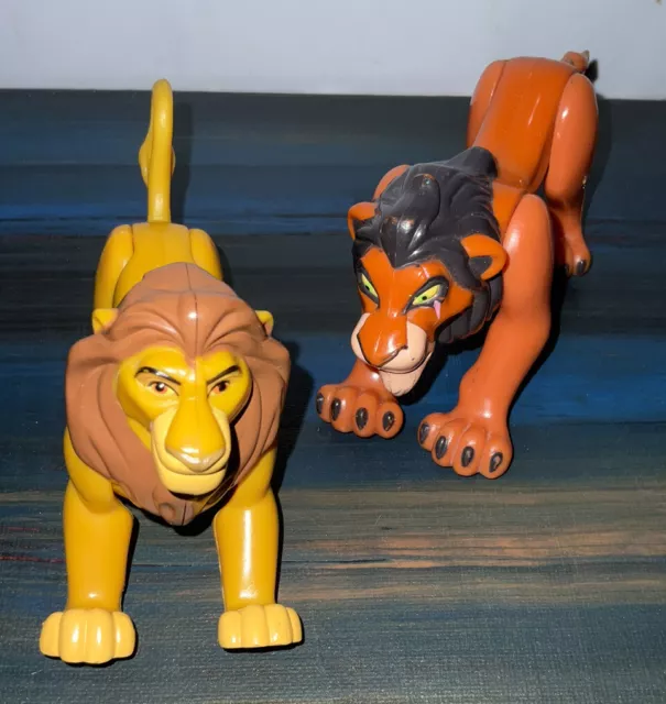 Disney Vintage The Lion King Action Figures Simba and Scar Burger King