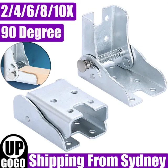 2-10X 90 DEGREE Self-Locking Folding Hinge Sofa Bed Lift Support