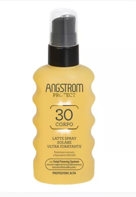 Angstrom Protect 30 Corpo Latte Spray Solare Ultra Idratante - Con Total Tanning