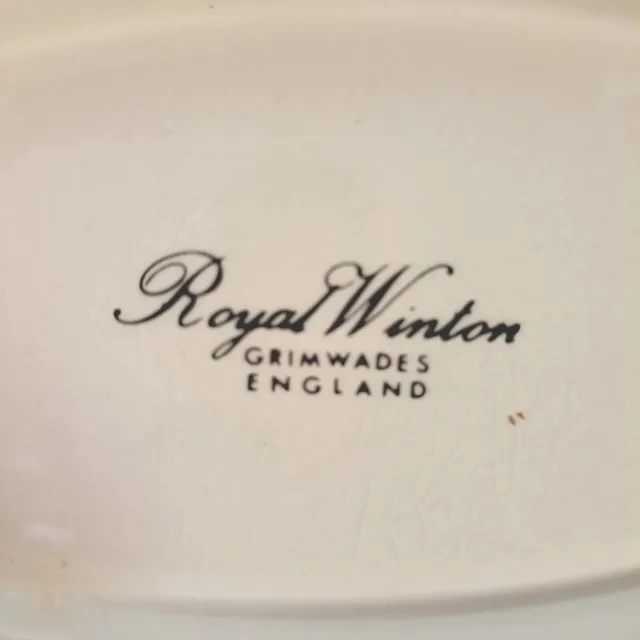 Royal Winton Grimwades England Old Cottage Chintz  Floral Dish Platter 10" x 5" 3