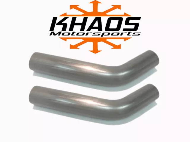 1.75" 1-3/4" 45 Degree 304 Stainless 16ga Mandrel Bend Exhaust Tubing 2 Pack SS