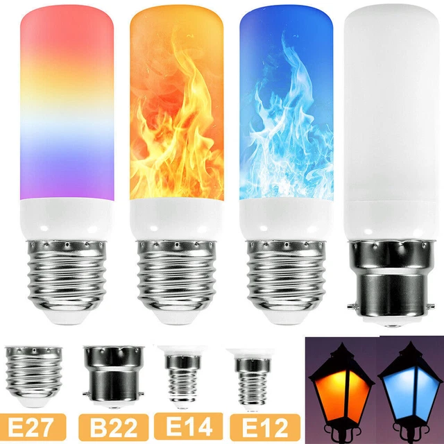 LED Flammen Glühbirnen 3 Modi Flacker Leuchtmittel E14 E27 B22 Birne Party Deko