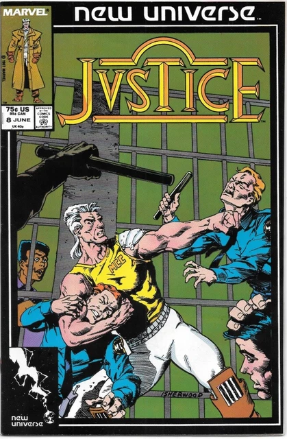 Justice Comic Book #8 Marvel Comics 1987 VERY FINE-