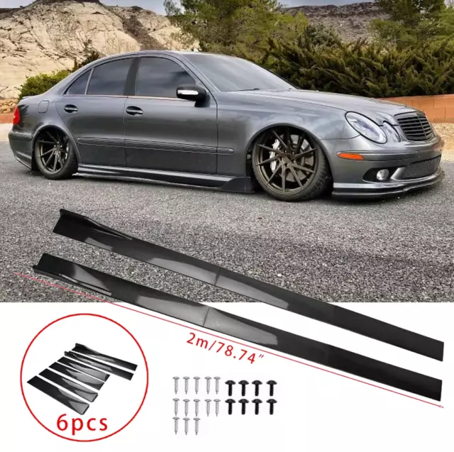 78.7"/2m Carbon Optik Sideskirts Seitenschweller für Mercedes W211 E Klasse E63