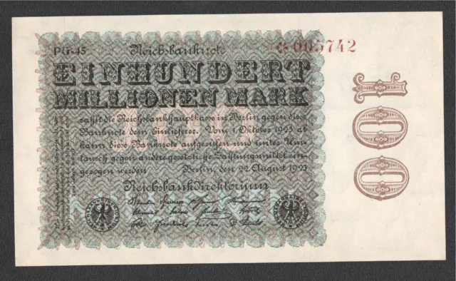 DEU-120s) — alt: Ro.106l) - RBN, Berlin; 100 Mio. Mark vom 22.8.1923