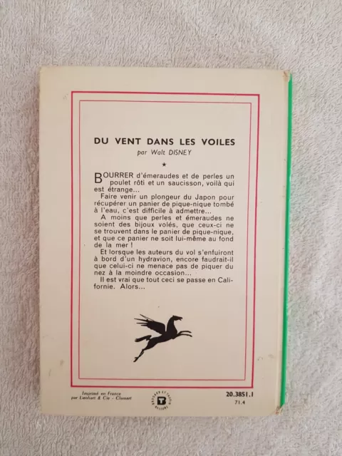 DU VENT DANS LES VOILES par WALT DISNEY Collection Bibliothèque Verte 2