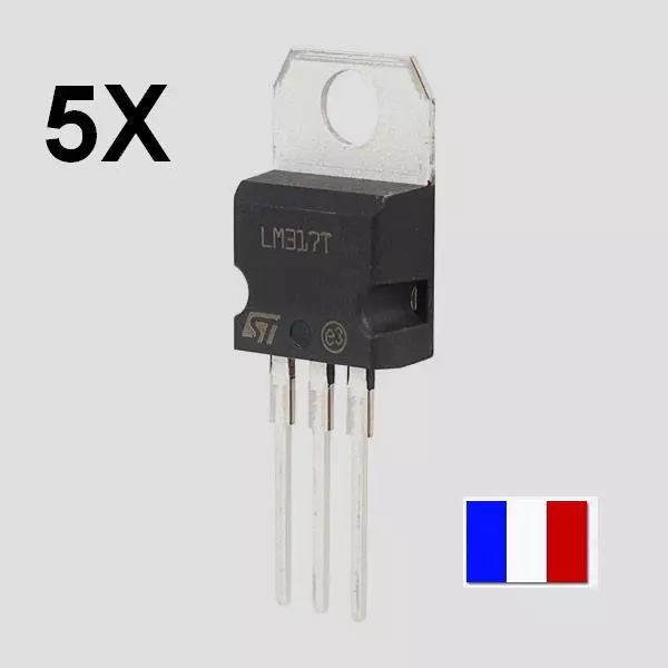 LOT 5X LM317T Regulateur de Tension Ajustable ST LM317T TO220