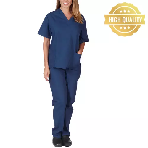 Sky Mens and Womens Hospital Doctors Scrub Trousers Top Set, Medical Uniforms