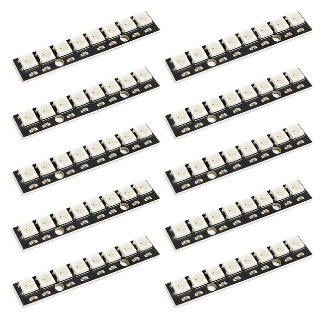 10 PEZZI 8 bit WS2812 5050 RGB LED incorporato design a colori controllato K2Z2