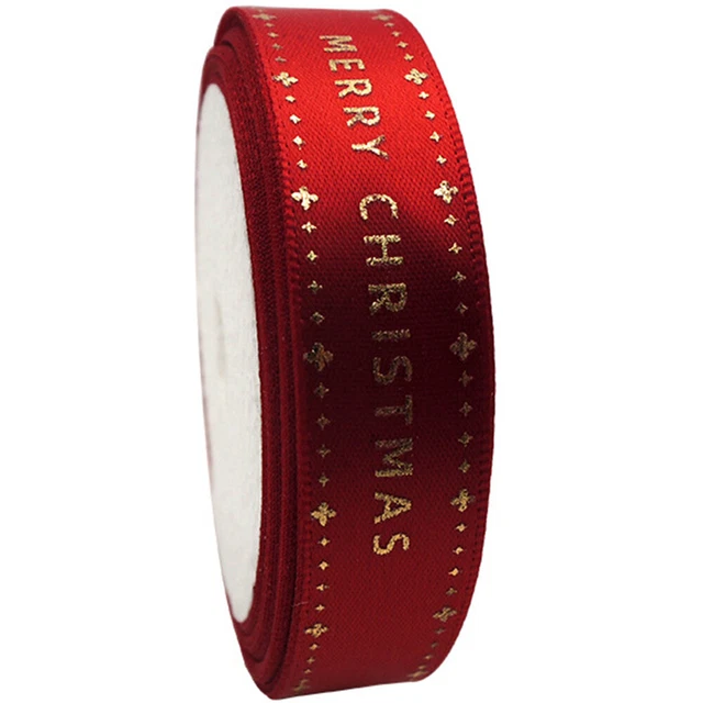 Christmas Wrapping Ribbon Pearlescent Polyester Envelop Ribbon