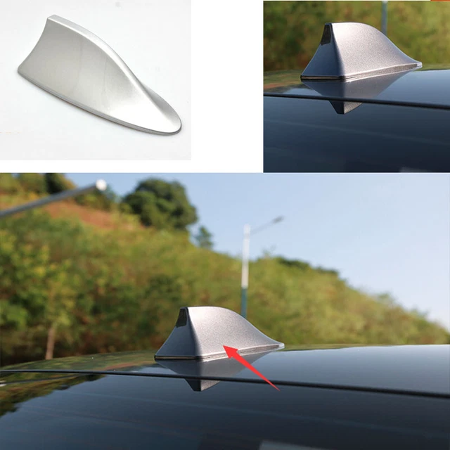 For Mitsubishi Lancer Evo 2008-2017 Silver Shark Fin Antenna Aerial Cover Trim